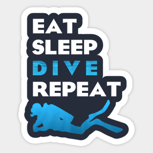 Diver - Eat Sleep Dive Repeat Sticker